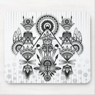 Tapis De Souris Tribal autochtone Abstrait