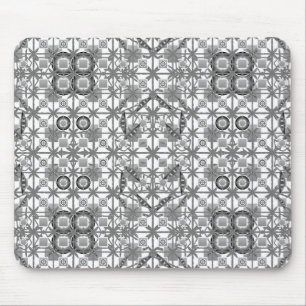 Tapis De Souris Tribal Batik - gris / gris, noir et blanc