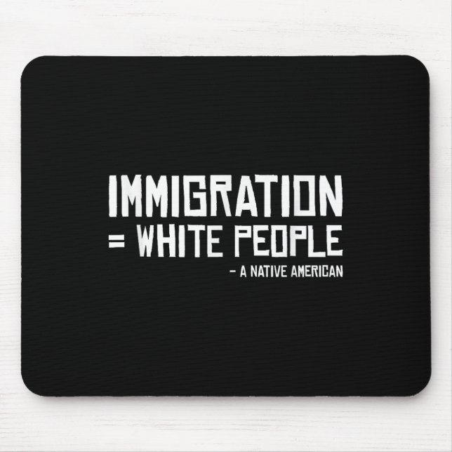 Tapis De Souris Tribu indienne Immigrants Blancs Autochtones Améri (Devant)