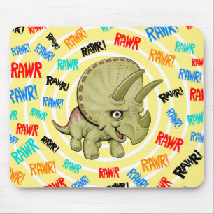 Tapis De Souris Tricératops Cute Pad