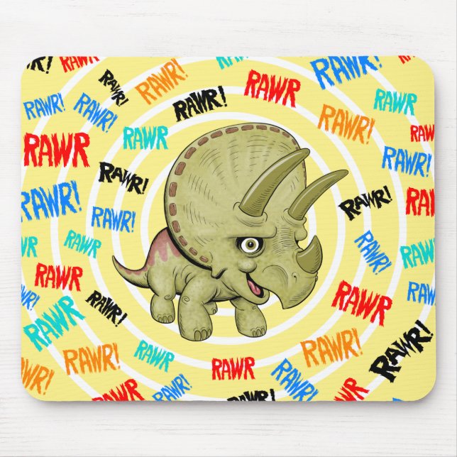 Tapis De Souris Tricératops Cute Pad (Devant)