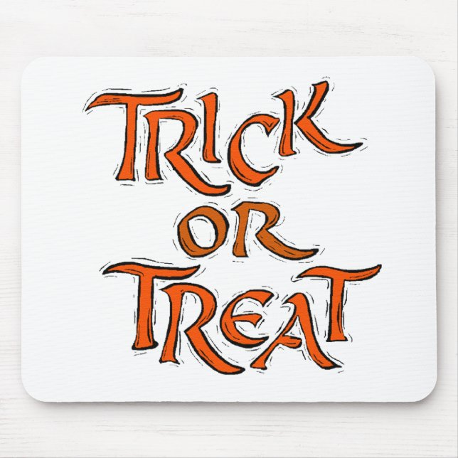 Tapis De Souris Trick Halloween ou Traiter les mots (Devant)