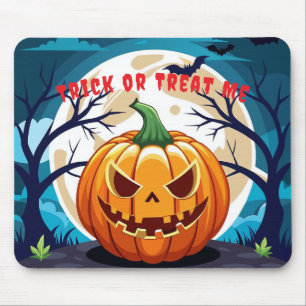 Tapis De Souris Trick or Treat Citrouille Clair de Lune