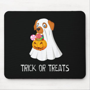 Tapis De Souris Trick Or Treats Drôle Fantôme Chien Mignon Hallowe