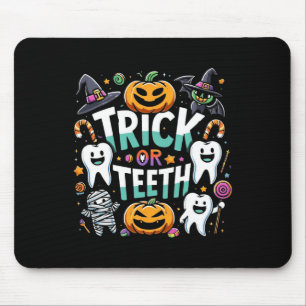 Tapis De Souris Trick Ou Dents Dentiste Halloween Dental Hygi