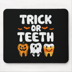 Tapis De Souris Trick Ou Dents Halloween Dentiste Dentaire Hommes