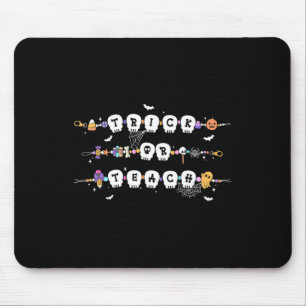 Tapis De Souris Trick Ou Enseigner Éffrayant Enseignant Joyeux Hal