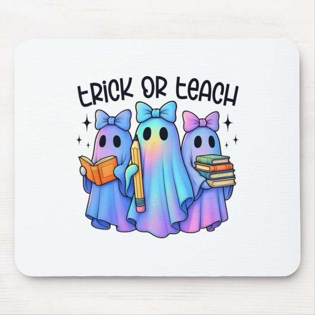 Tapis De Souris Trick Ou Enseigner Pastel Galaxy Ghost Halloween S (Devant)