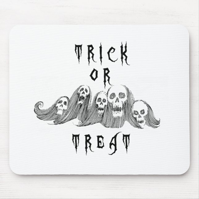 Tapis De Souris Trick ou traitement des sorcières d'Halloween (Devant)