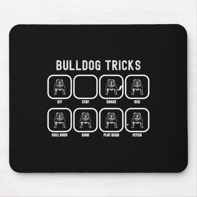 Tapis De Souris Tricks - Fun Bulldog Training Favoris (Devant)