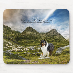 Tapis De Souris Tricolor Tricolor Rough Collie - Personnalisé