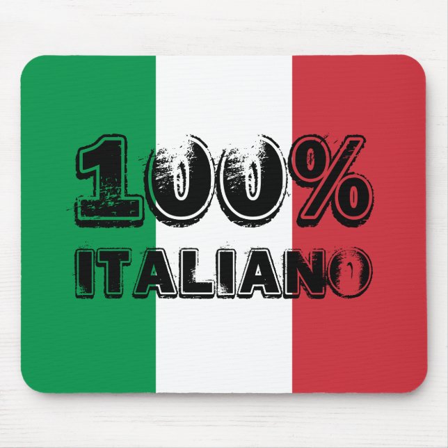 Tapis De Souris Tricolore blanc et rouge vert 100% Italiano (Devant)