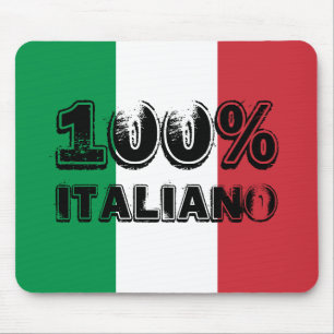 Tapis De Souris Tricolore Vert Blanc et Rouge 100% Italiano