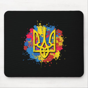 Tapis De Souris Trident Tryzub d'Ukraine Hommes Femmes Enfants 