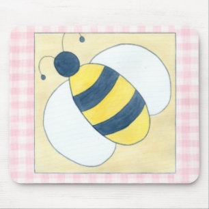 Tapis De Souris Trio d'abeilles aux fleurs