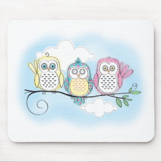 Tapis De Souris Trio de hibou