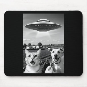 Tapis De Souris Trio drôle d'animaux de selfie Chat, Poulet, Chien