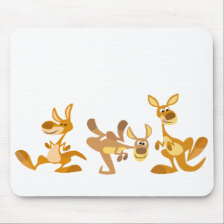 Tapis De Souris Trio mignon des kangourous Mousepad de bande