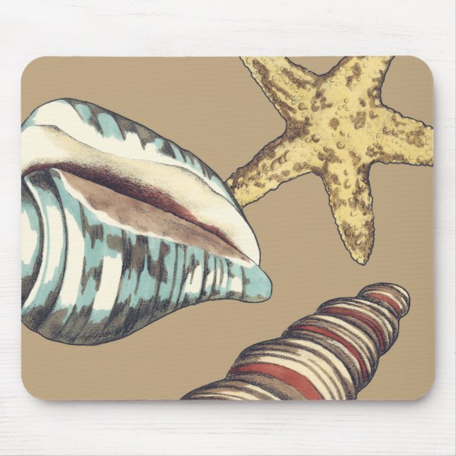 Tapis De Souris Trio Shell sur Khaki (Devant)