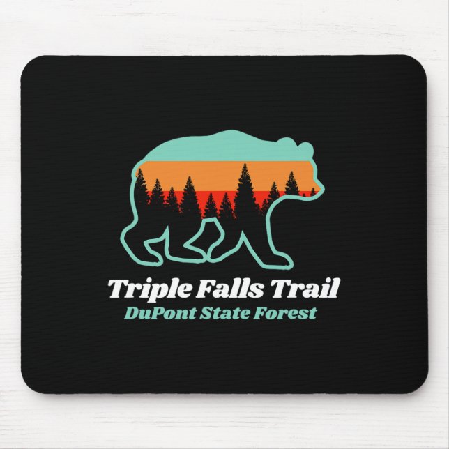 Tapis De Souris Triple Falls Trail Dupont State Forest Bear Souven (Devant)