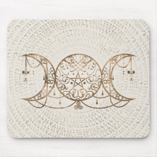 Tapis De Souris Triple Moon - Triple Goddess Pastel Gold (Devant)