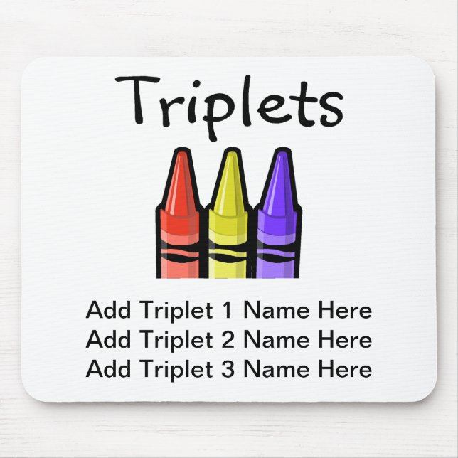 Tapis De Souris Triplets (crayons) (Devant)