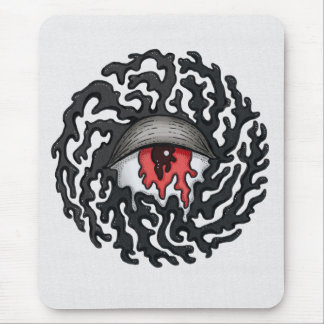 Tapis De Souris Trippy Eye with Tentacles - Trippy Surreal Art