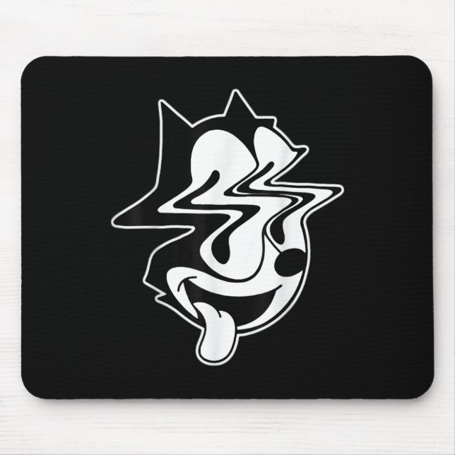 Tapis De Souris Trippy Felix Cat Blackwork (Devant)