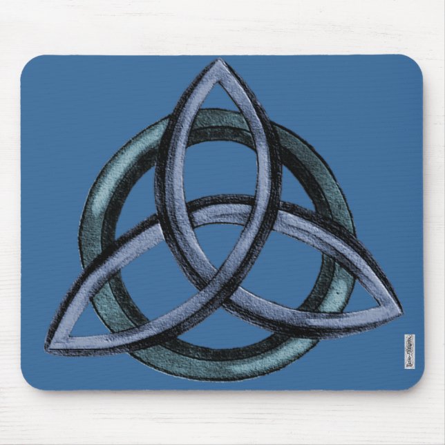 Tapis De Souris Triquetra (bleu) (Devant)