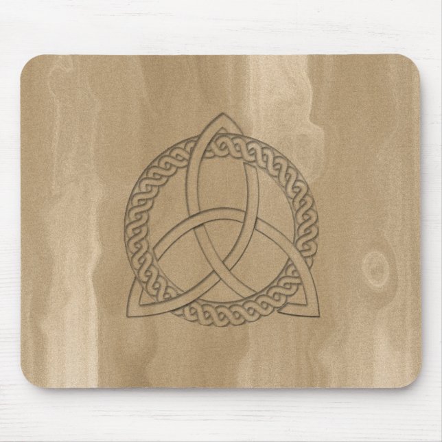 Tapis De Souris Triquetra Celtique Trinity Knot Button Mousepad (Devant)