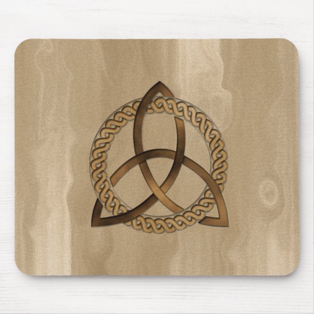 Tapis De Souris Triquetra Celtique Trinity Knot Button Mousepad (Devant)