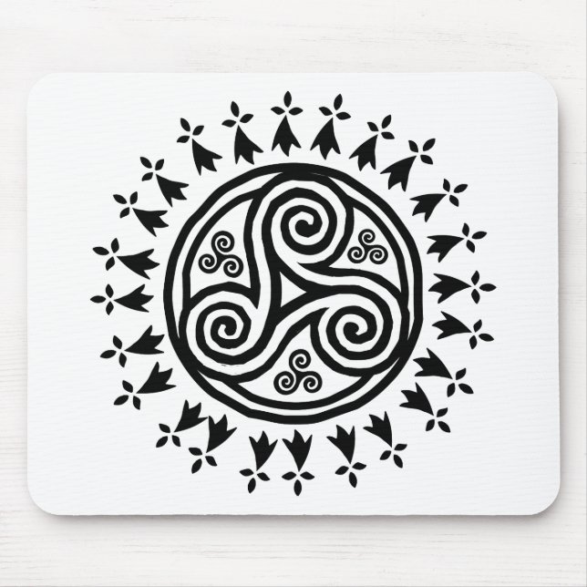 Tapis De Souris Triskel breton & hermines (Devant)