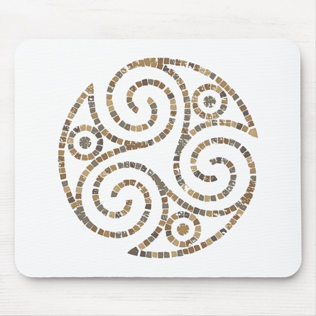 Tapis De Souris Triskelion Celtic - Triple symbole en spirale - Mo (Devant)