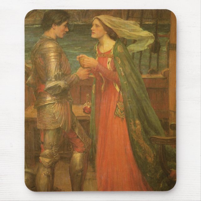 Tapis De Souris Tristan et Isolde par John William Waterhouse (Devant)