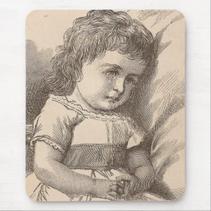 Tapis De Souris Triste petite fille