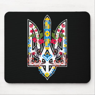Tapis De Souris Trisub ukrainien Tournesol Rétro Floral Ukraine Vy