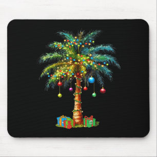 Tapis De Souris Trocal Noël Hawaïen Père Noël Xmas Lumières Palmie