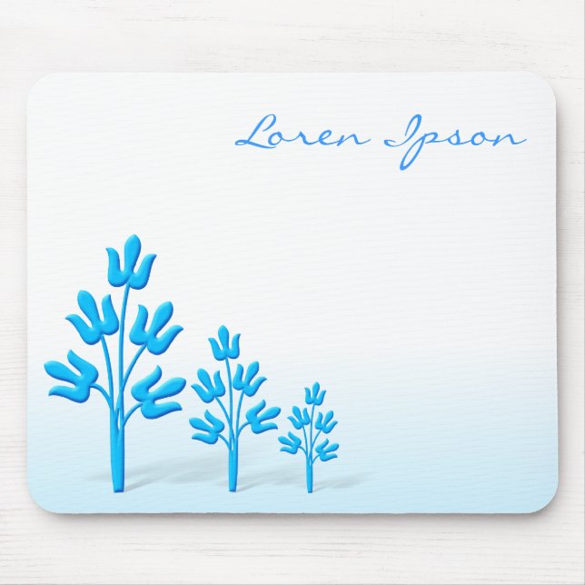 Tapis De Souris Trois Arbres Bleus (Devant)