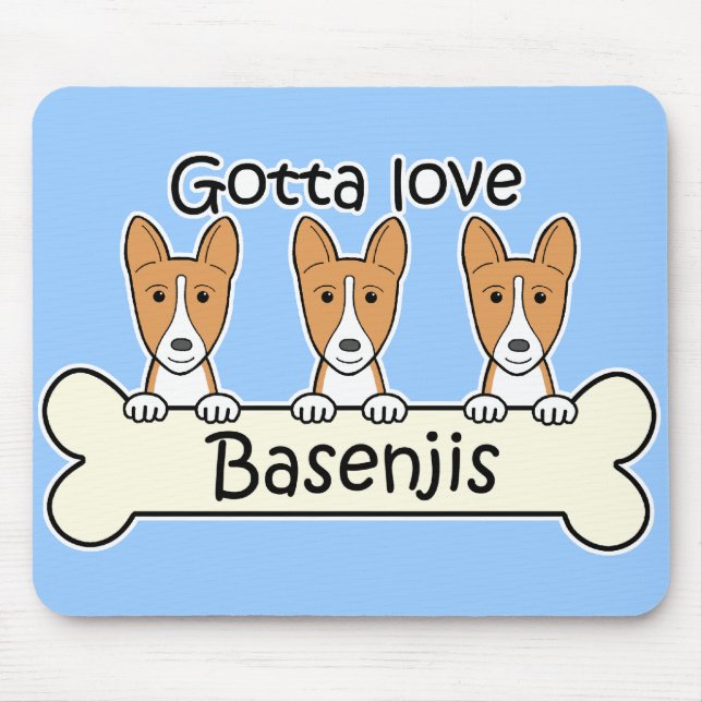 Tapis De Souris Trois Basenjis (Devant)