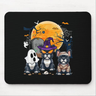 Tapis De Souris Trois Bulldogs français d'Halloween Cosplay Wits G