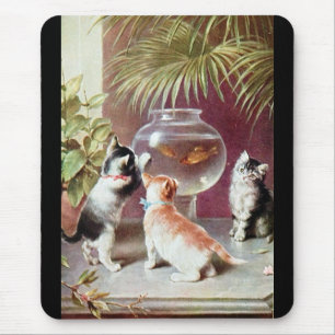Tapis De Souris Trois chatons victoriens