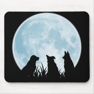 Tapis De Souris Trois chiens la nuit
