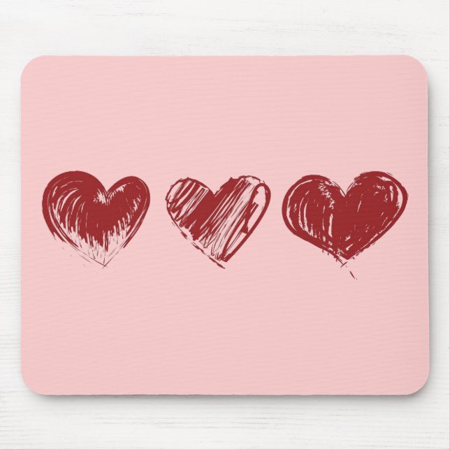 Tapis De Souris Trois coeurs (Devant)