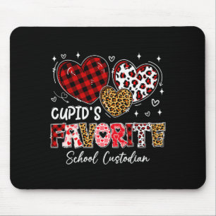 Tapis De Souris Trois cœurs coup de foudre favori de l'école conci