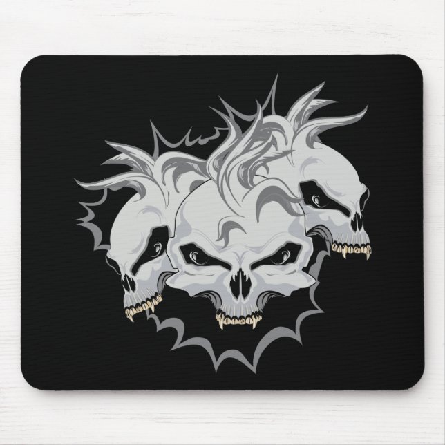 Tapis De Souris Trois crânes de terreur (Devant)
