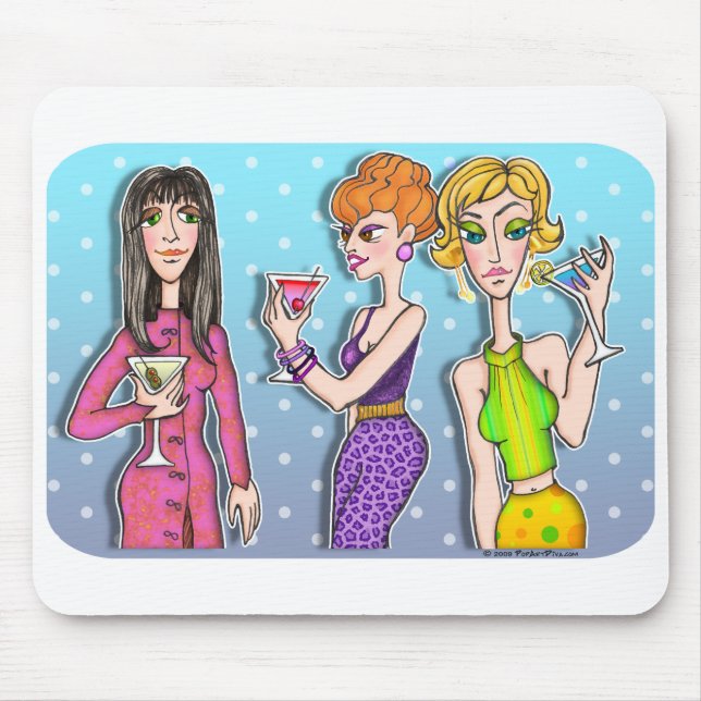 Tapis de souris - Trois Divas Martini (Devant)