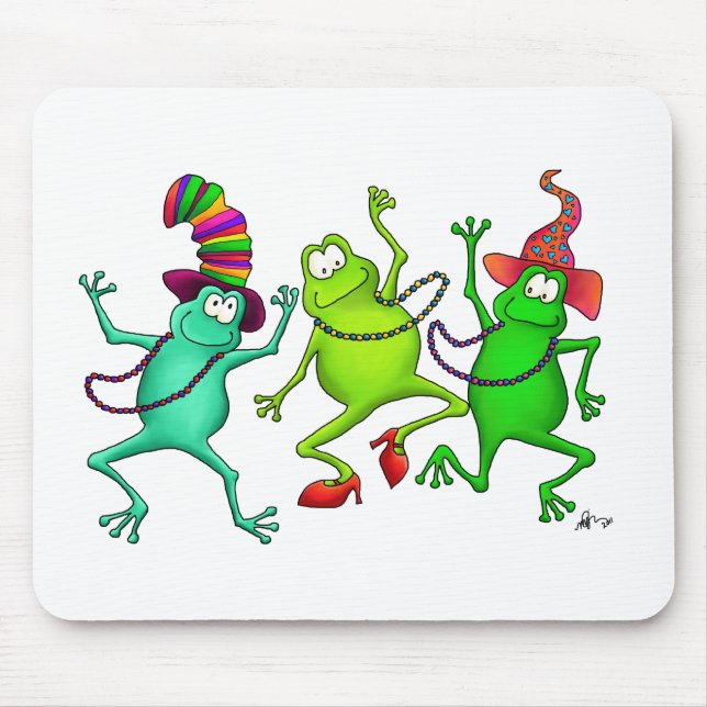 Tapis De Souris Trois Grenouilles Danseuses (Devant)