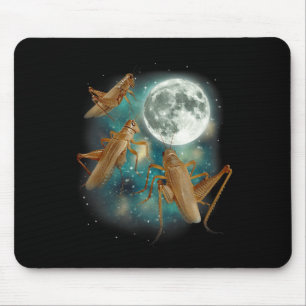 Tapis De Souris Trois Grillon Lune 3 Insecte Hurlement Meme Magie