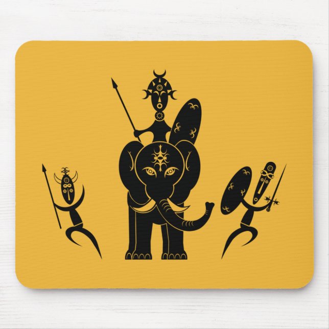 Tapis De Souris Trois guerriers africains (Devant)