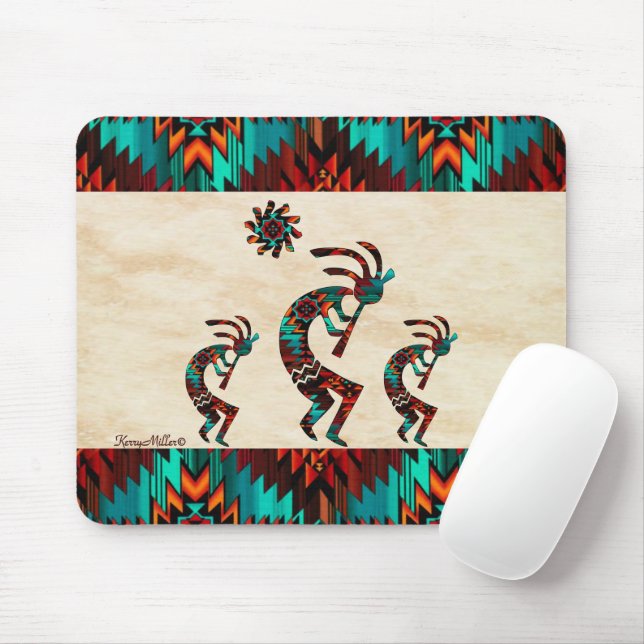 Tapis De Souris Trois Kokopelli Sud-Ouest (Avec souris)